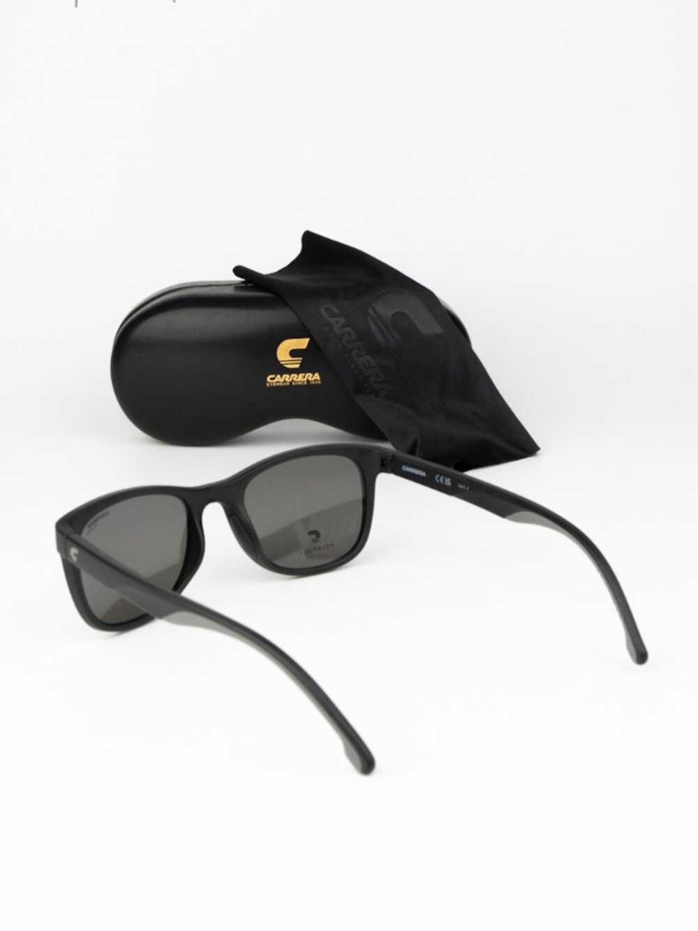 Carrera Men Sunglasses Black Grey Polarized Square CARRERA 8054/S 0003/M9 NEW - Picture 8 of 9